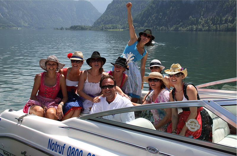 lustige Bootsfahrt